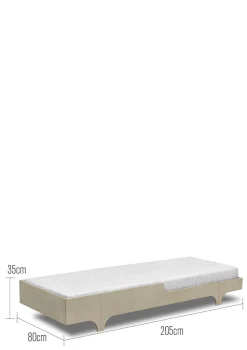 A75 Jugendbett Natural 200 x 75 cm