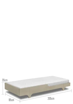 A90 Jugendbett Natural 200 x 90 cm