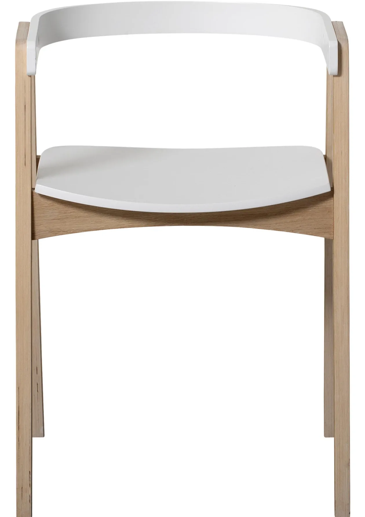 Armlehnstuhl 'Wood' Weiß/Eiche