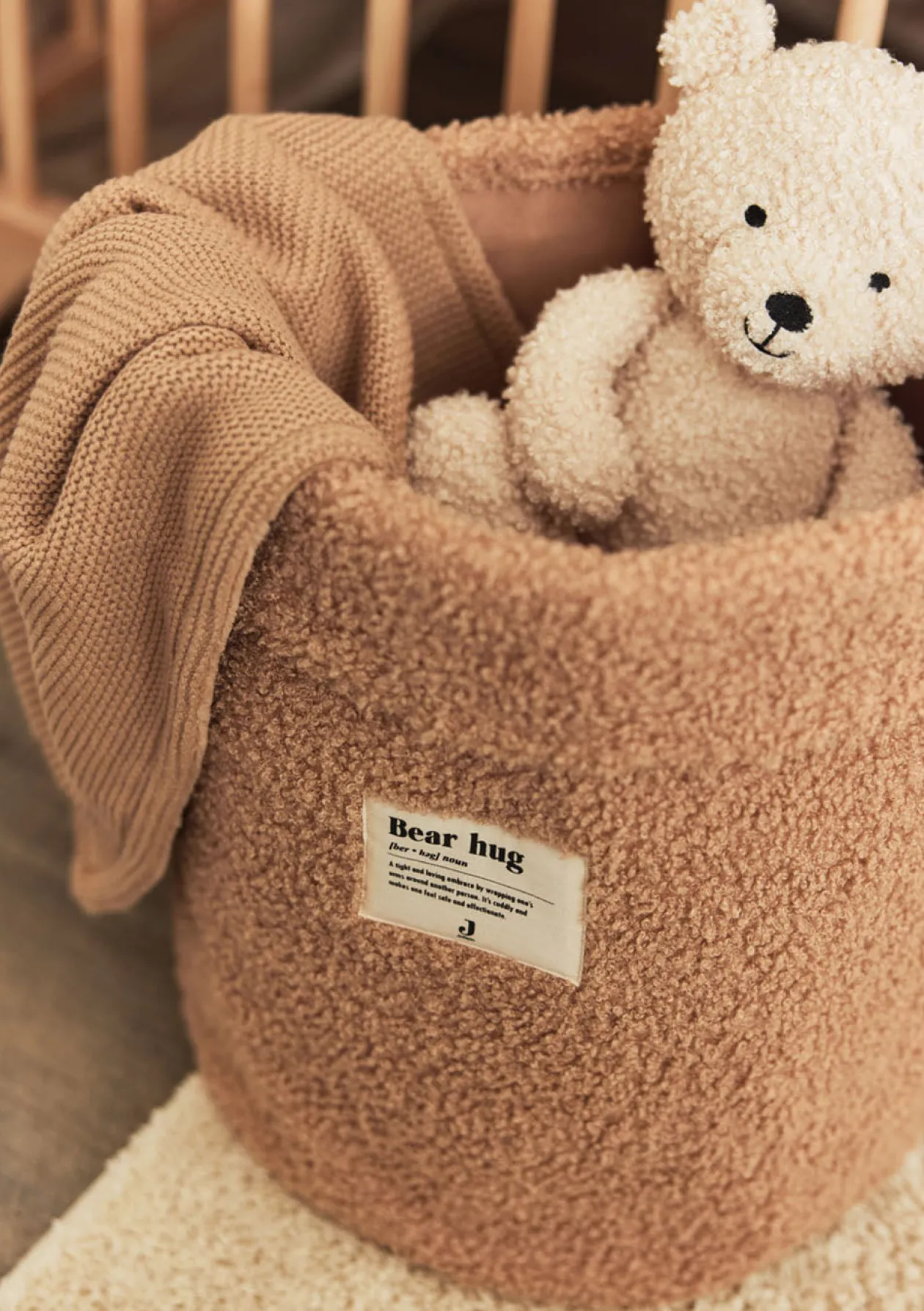 Aufbewahrungskorb 'Boucle' Biscuit