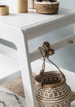 B Tisch White (optional mit Sitzbank)