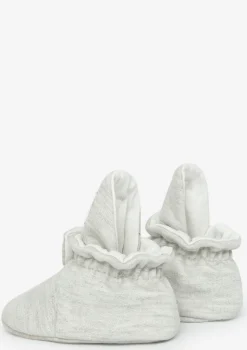 Baby Booties Cotton Light Grey
