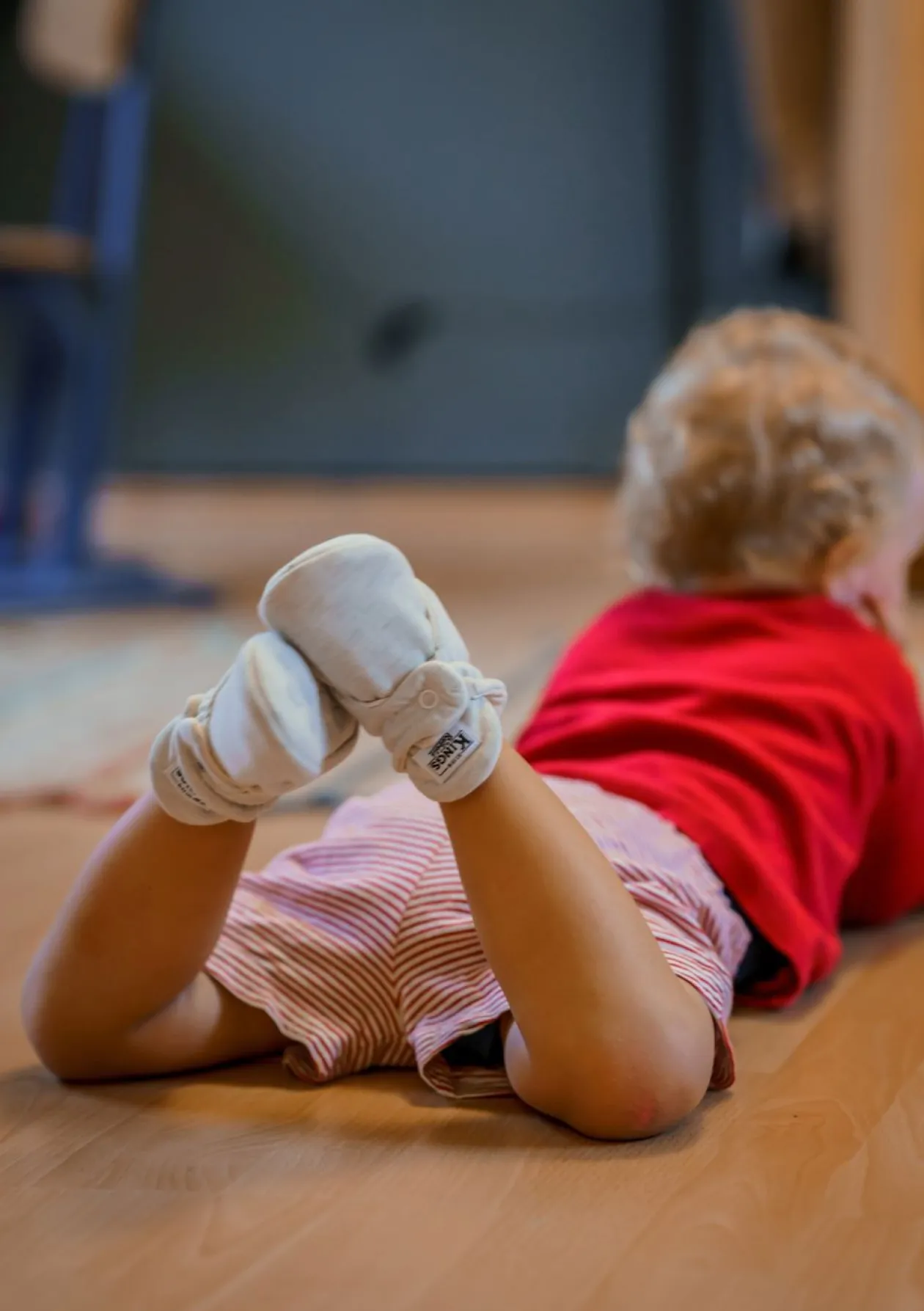 Baby Booties Cotton Light Grey