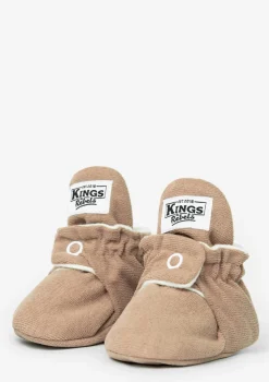 Baby Booties Gamuza Café