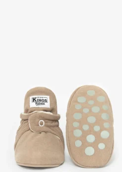 Baby Booties Gamuza Café