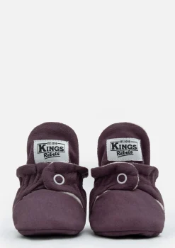 Baby Booties Gamuza Plum