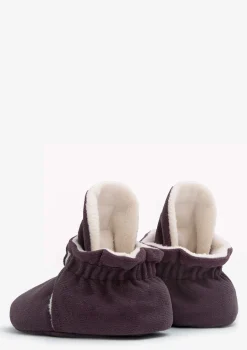 Baby Booties Gamuza Plum