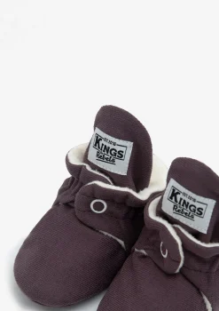 Baby Booties Gamuza Plum