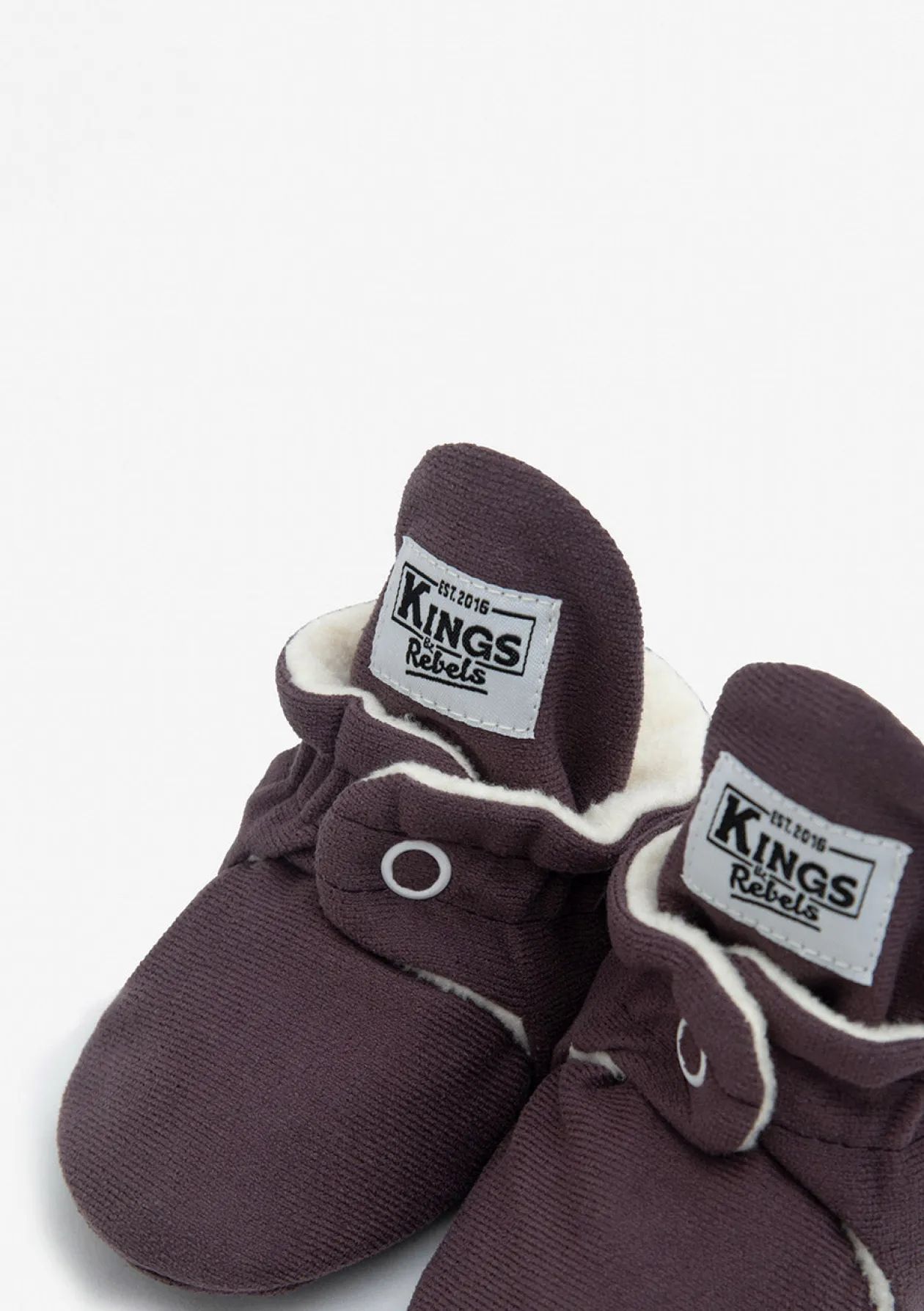 Baby Booties Gamuza Plum