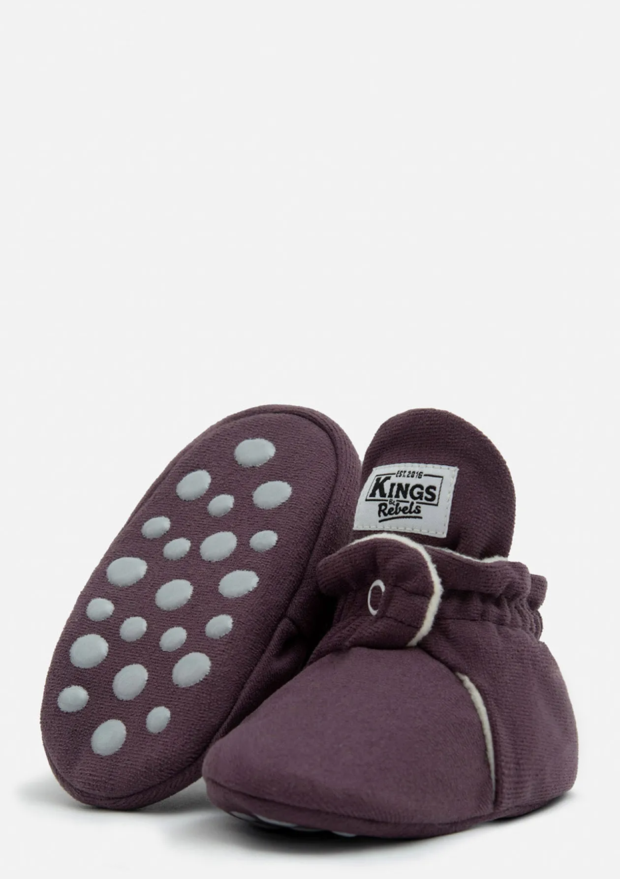 Baby Booties Gamuza Plum