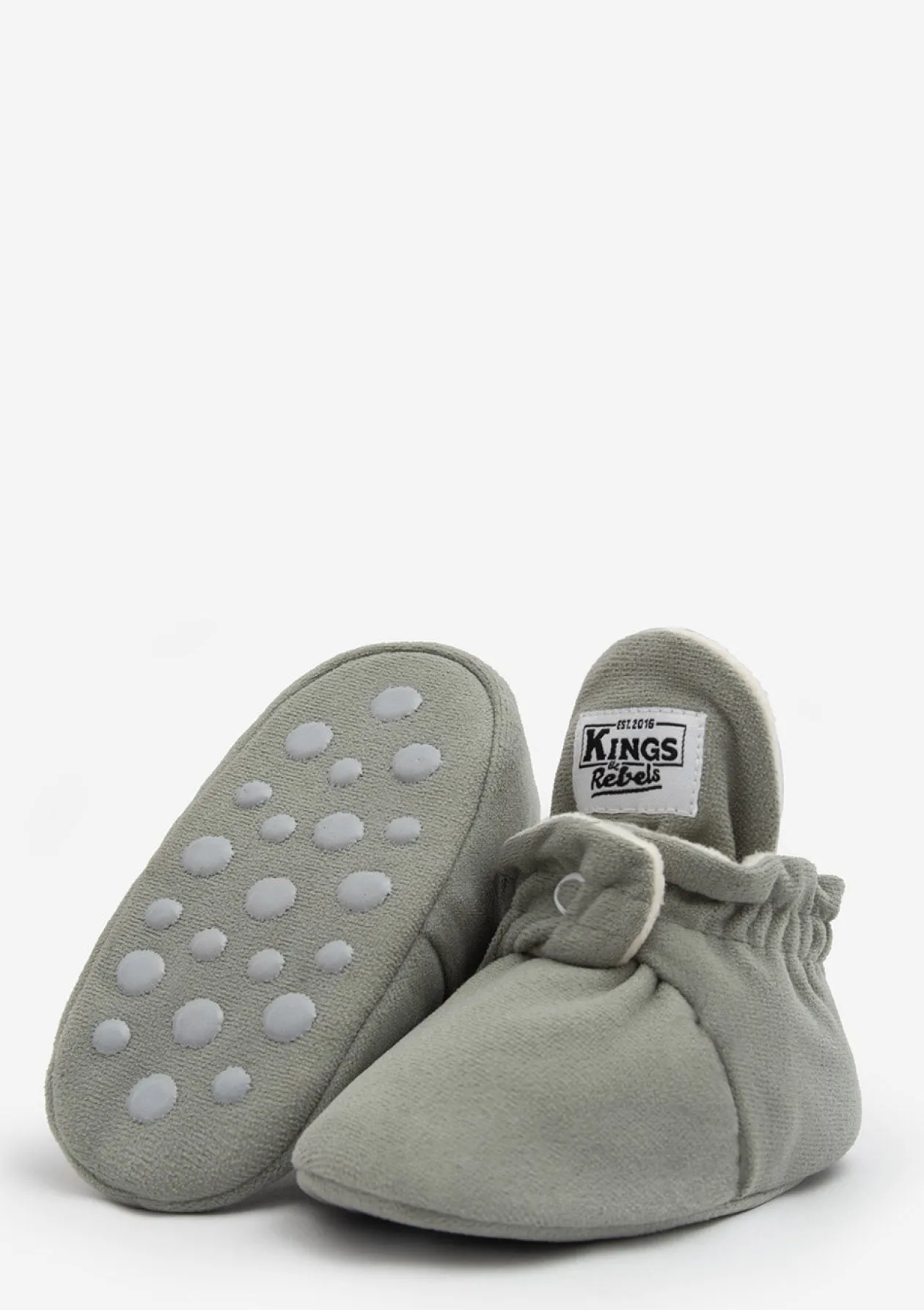 Baby Booties Gamuza Stone