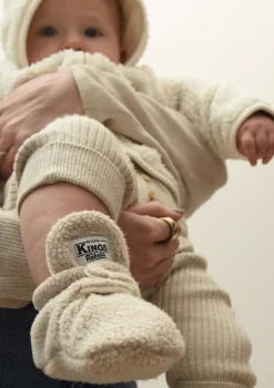 Baby Booties Teddy Beige