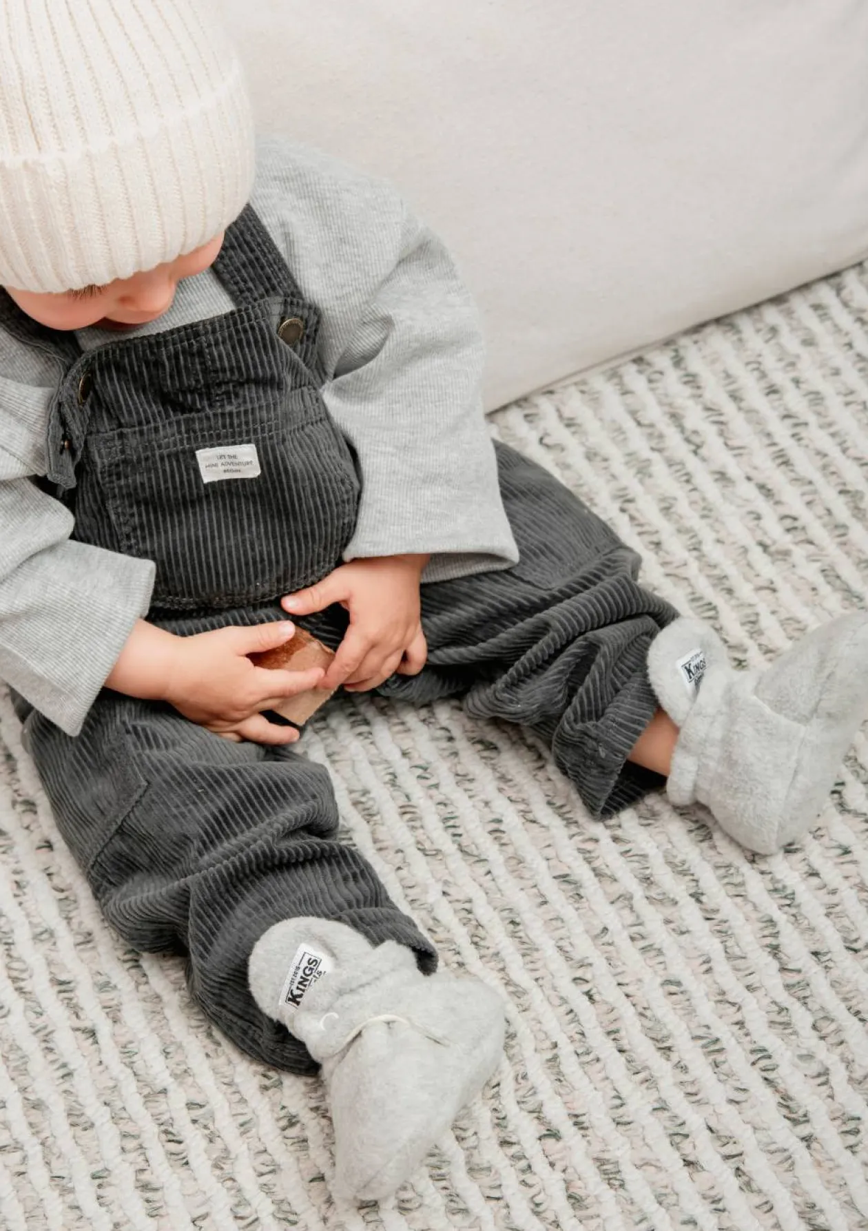 Baby Booties Teddy Grau