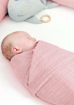 Baby Musselindecke Altrosa