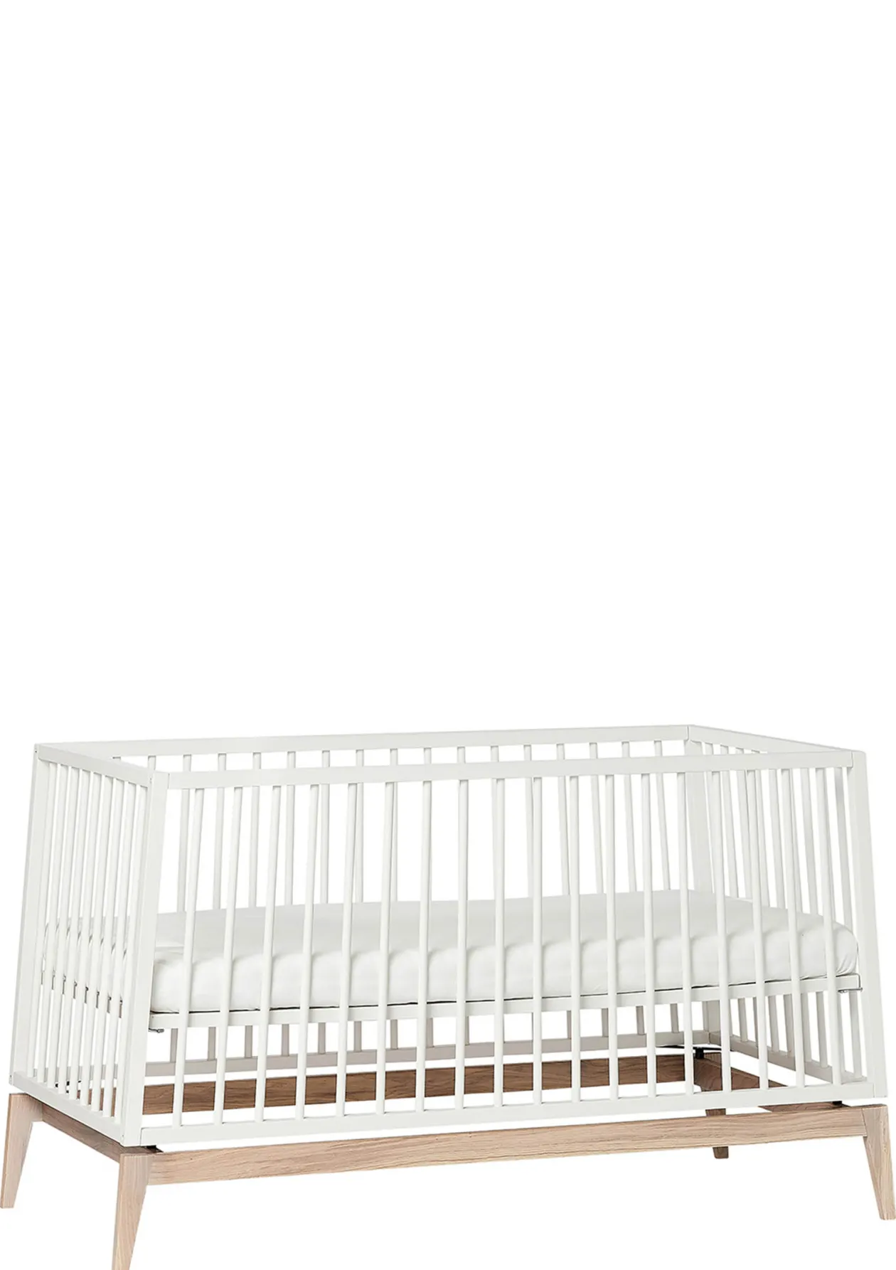 Babybett 'Luna' weiß / Eiche 140 x 70 cm