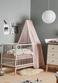 Babybett 'Luna' weiß / Eiche 120 x 60 cm