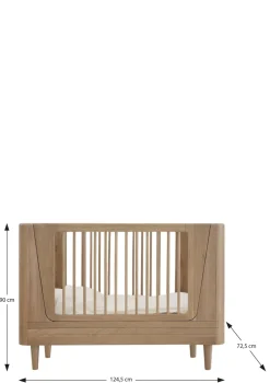 Babybett 'Nature Baby Bed 2.0' Eiche 124,5 x 72,5 cm