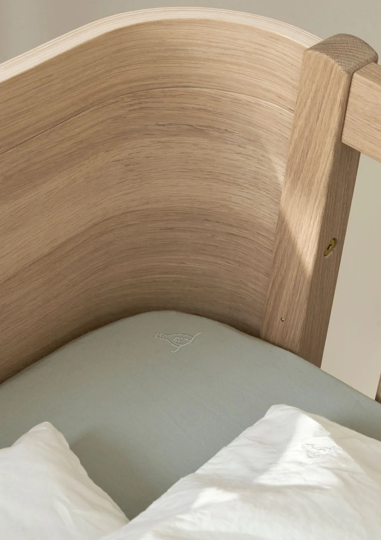 Babybett 'Wood Mini+' Eiche 122-162 x 68 cm