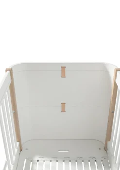 Babybett 'Wood Mini+' Weiß / Eiche 122-162 x 68 cm