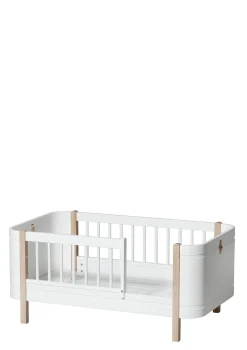 Babybett 'Wood Mini+' Weiß / Eiche 122-162 x 68 cm