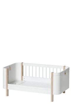 Babybett 'Wood Mini+' Weiß / Eiche 122-162 x 68 cm