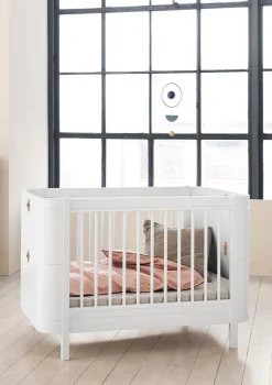 Babybett 'Wood Mini+' Weiß 122-162 x 68 cm
