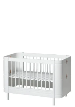 Babybett 'Wood Mini+' Weiß 122-162 x 68 cm