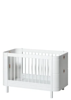 Babybett 'Wood Mini+' Weiß 122-162 x 68 cm