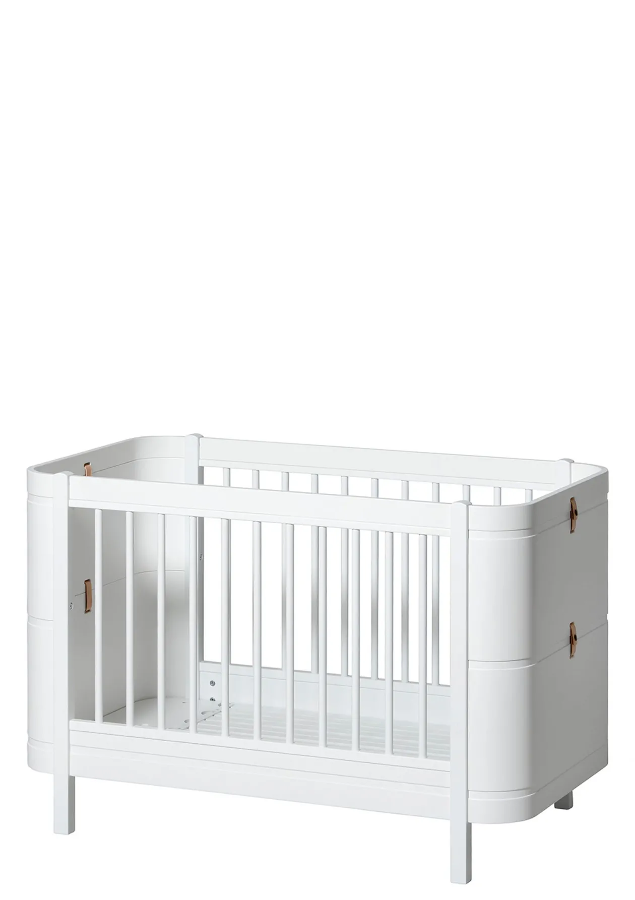 Babybett 'Wood Mini+' Weiß 122-162 x 68 cm