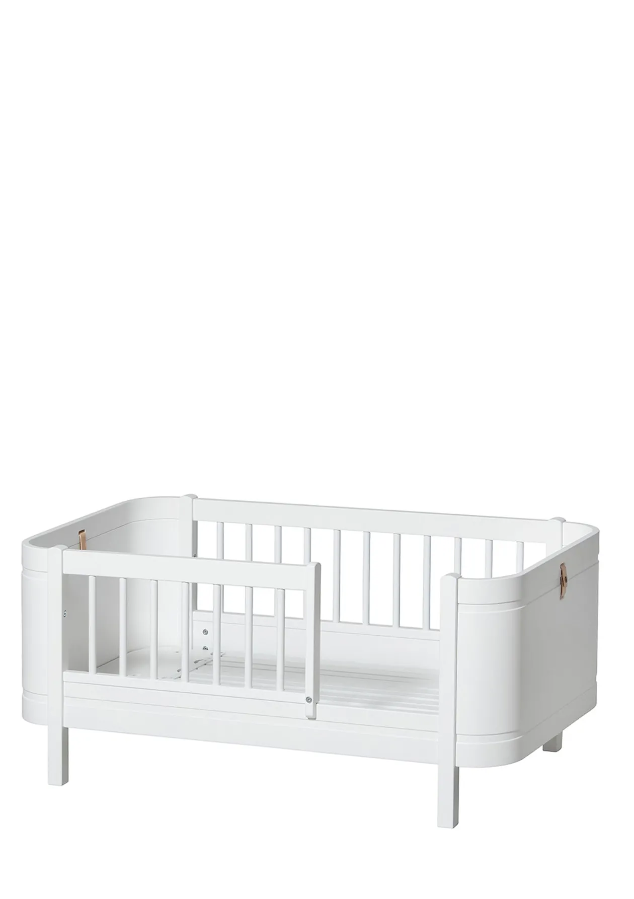 Babybett 'Wood Mini+' Weiß 122-162 x 68 cm