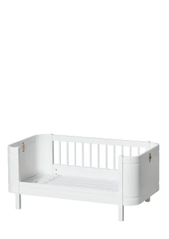 Babybett 'Wood Mini+' Weiß 122-162 x 68 cm