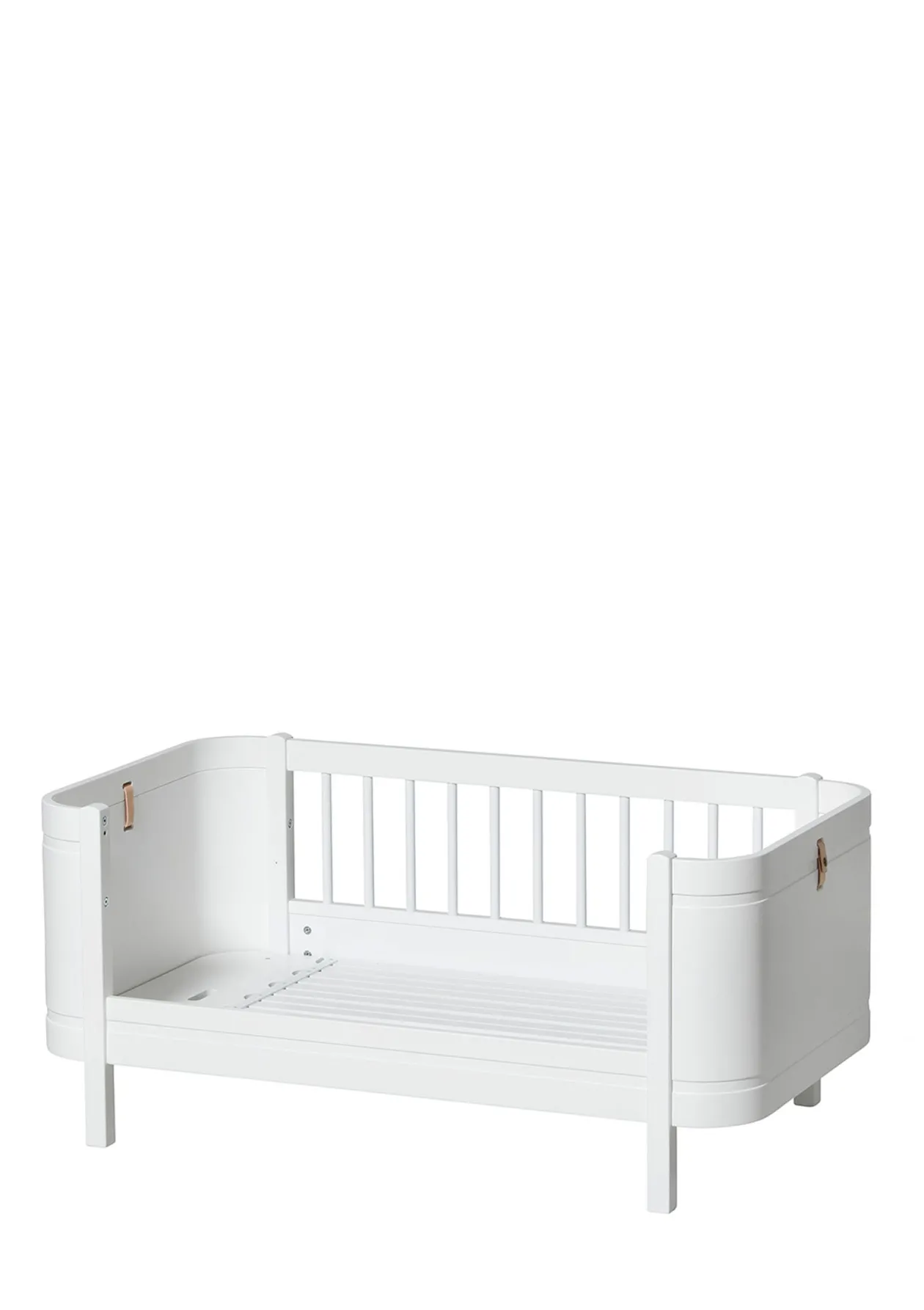 Babybett 'Wood Mini+' Weiß 122-162 x 68 cm