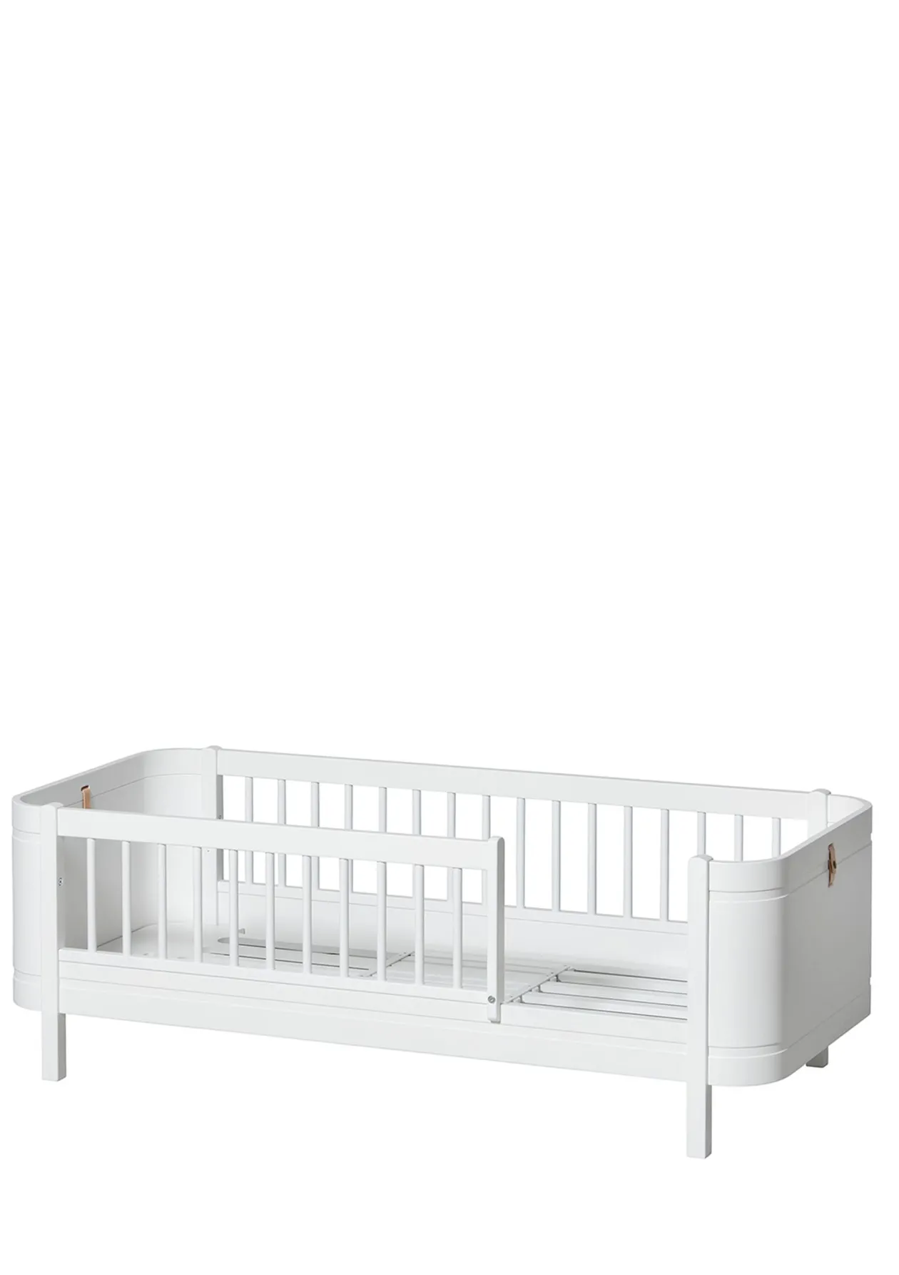 Babybett 'Wood Mini+' Weiß 122-162 x 68 cm
