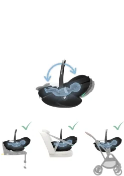 Babyschale 'Pebble 360 Pro 2' Twillic Black
