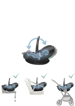 Babyschale 'Pebble 360 Pro 2' Twillic Graphite