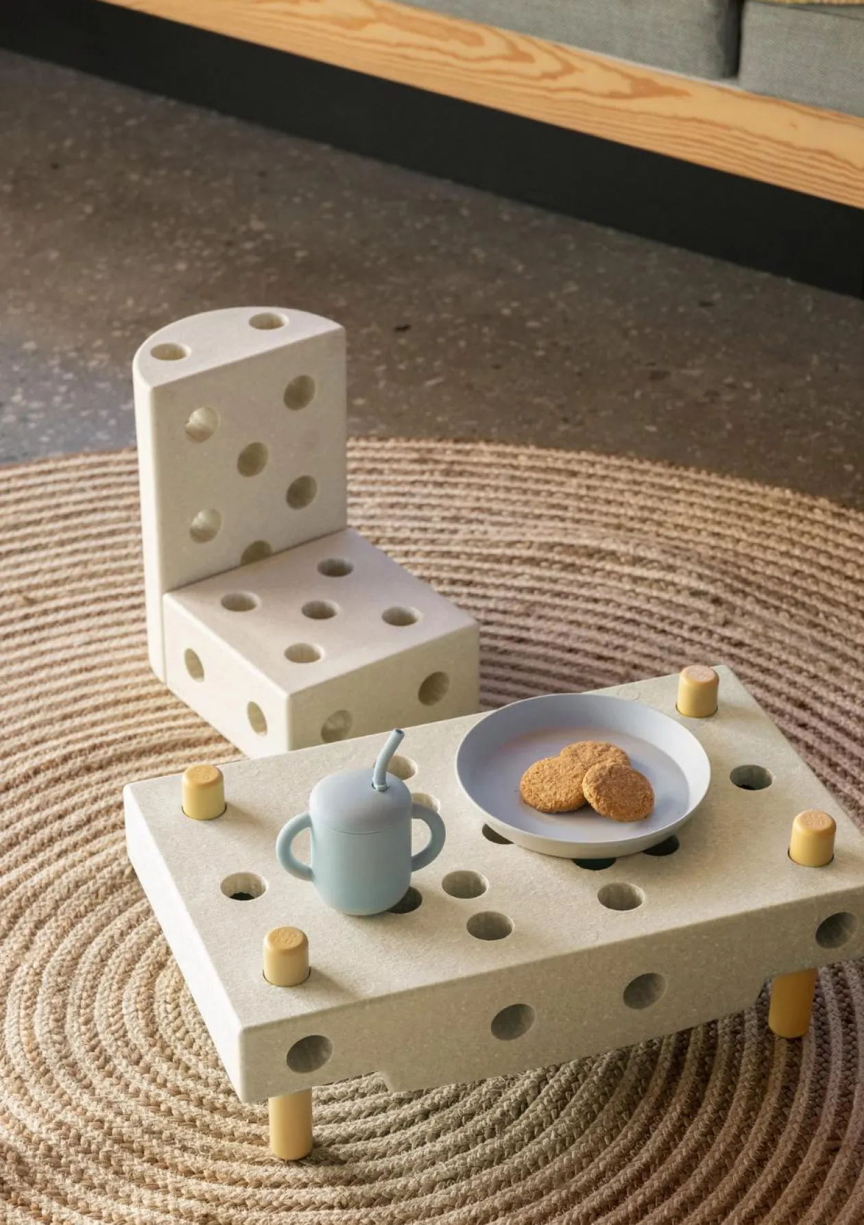 Bauspielzeug 'Curiosity-Set' 14-teilig Sand Grey / Honey Yellow