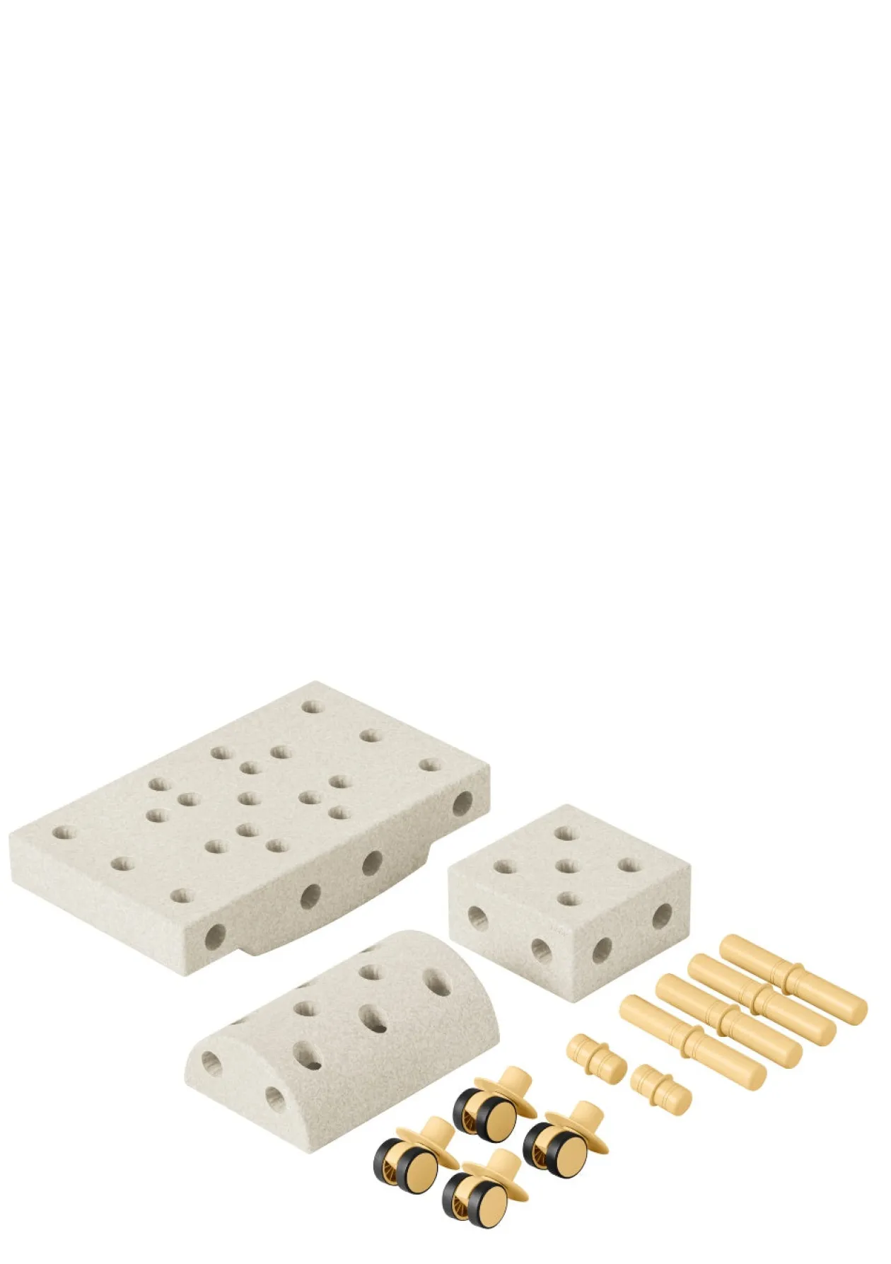 Bauspielzeug 'Curiosity-Set' 14-teilig Sand Grey / Honey Yellow