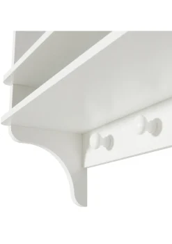 Bücherregal 'Seaside' mit Haken weiß