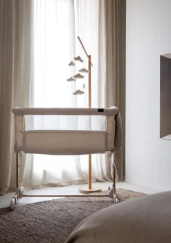 Beistellbett 'Side by Side' Natural Bouclé Cream 84 x 50 cm