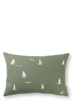 Besticktes Kissen 'Cinna' Sailboats