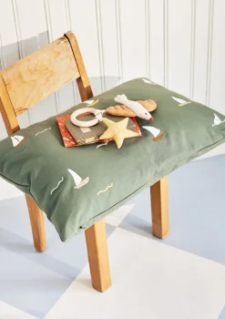 Besticktes Kissen 'Cinna' Sailboats