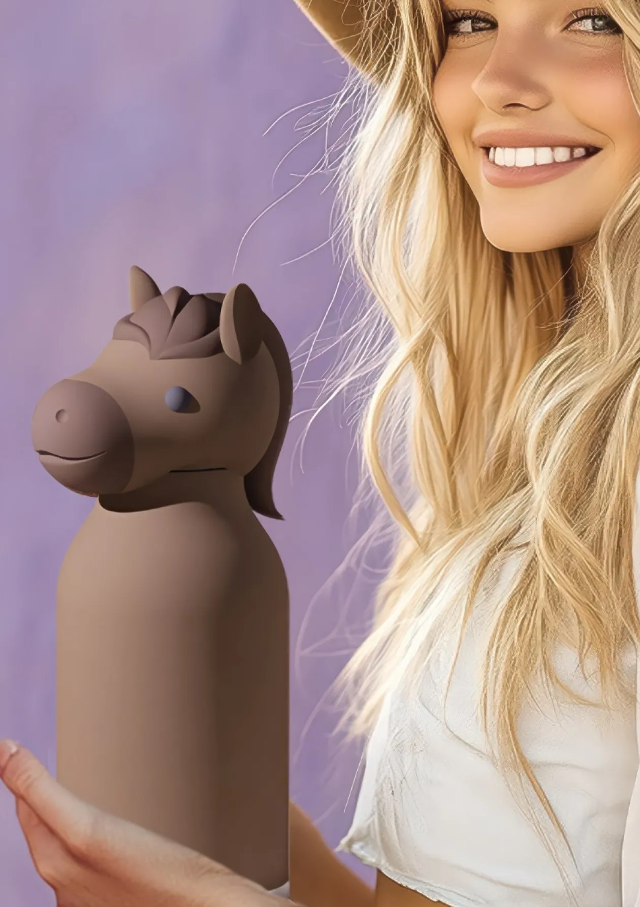 Bestie Trinkflasche Pferd 'Meadow the Horse' braun 460 ml