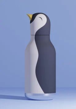 Bestie Trinkflasche Pinguin 'Arlo the Penguin' schwarz/weiß 460 ml