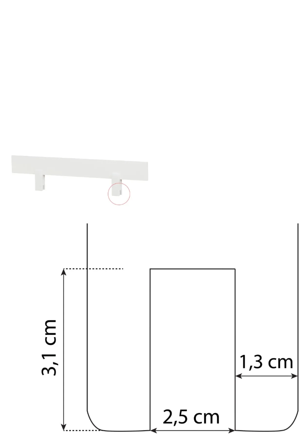 Bettgitter für 'ECO Luxury' Juniorbett weiß