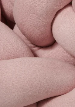 Bettschlange geflochten Strick rosa XL