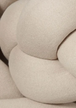 Bettschlange geflochten Strick sand XL