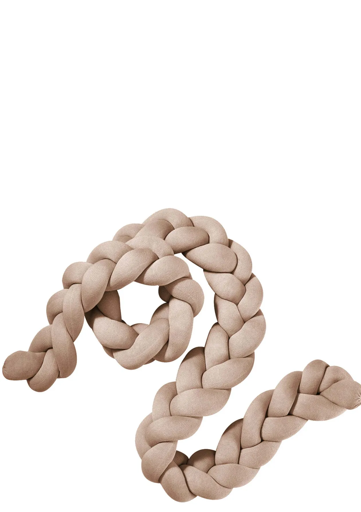 Bettschlange geflochten Strick altrosa