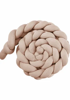 Bettschlange geflochten Strick altrosa