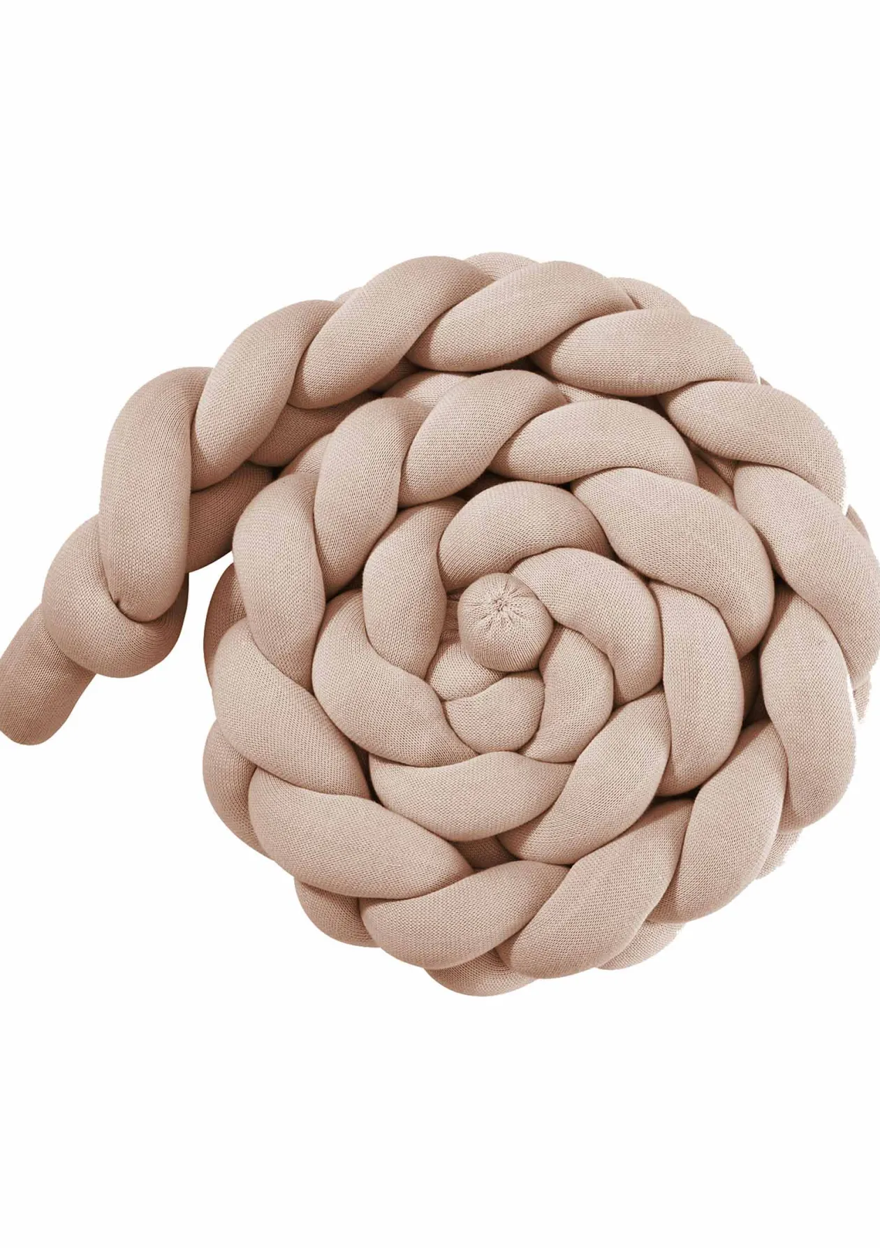 Bettschlange geflochten Strick altrosa