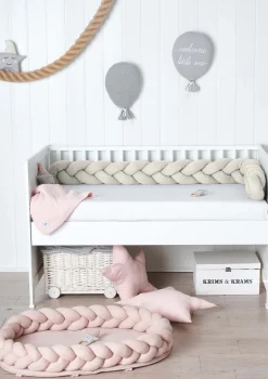 Bettschlange geflochten Strick natur